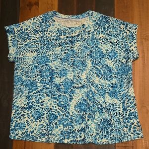 Lane Bryant Blue and White Livi Top